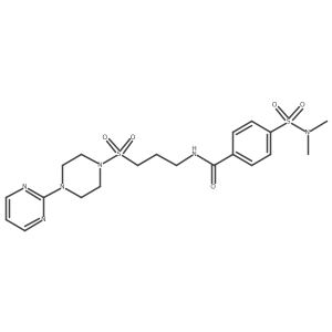 4-(N,N-dimethylsulfamoyl)-N-(3-((4-(pyrimidin-2-yl)piperazin-1-yl)sulfonyl)propyl)benzamide结构式