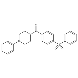 1-[6-(Benzenesulfonyl)pyridine-3-carbonyl]-4-phenylpiperazine Structure