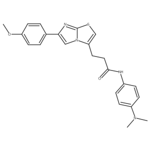 N-[4-(dimethylamino)phenyl]-3-[6-(4-methoxyphenyl)imidazo[2,1-b][1,3]thiazol-3-yl]propanamide结构式