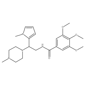 3,4,5-trimethoxy-N-(2-(1-methyl-1H-pyrrol-2-yl)-2-(4-methylpiperazin-1-yl)ethyl)benzamide结构式