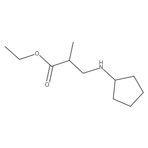 (Rac)-3-cyclopentylamino-2-methyl-propanoic acid ethyl ester结构式