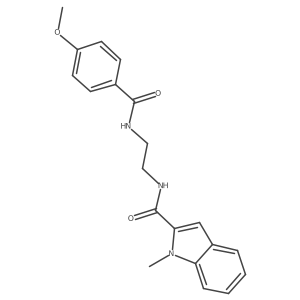 N-(2-{[(4-methoxyphenyl)carbonyl]amino}ethyl)-1-methyl-1H-indole-2-carboxamide Structure