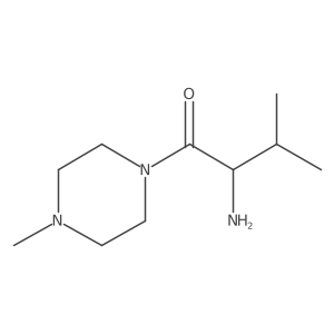 2-Amino-3-methyl-1-(4-methyl-piperazin-1-yl)-butan-1-one结构式