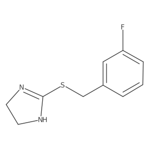 2-([(3-Fluorophenyl)methyl]sulfanyl)-4,5-dihydro-1H-imidazole结构式