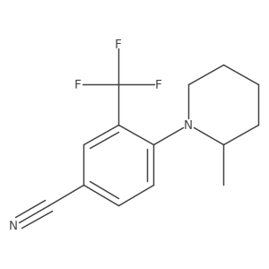 4-(2-Methylpiperidin-1-YL)-3-(trifluoromethyl)benzonitrile结构式