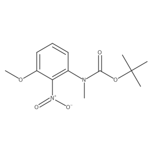 tert-butyl N-(3-methoxy-2-nitrophenyl)-N-methylcarbamate结构式