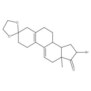 Estra-5(10),9(11)-diene-3,17-dione, 16-bromo-, cyclic 3-(1,2-ethanediyl acetal), (16|A)-(9CI)结构式