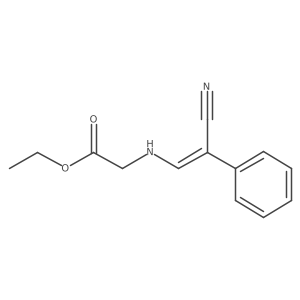 Ethyl [(2-cyano-2-phenylvinyl)amino]acetate结构式