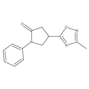 4-(3-Methyl-1,2,4-oxadiazol-5-yl)-1-phenylpyrrolidin-2-one Structure