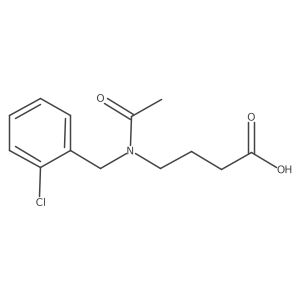 CC(=O)N(CCCC(=O)O)Cc1ccccc1Cl结构式