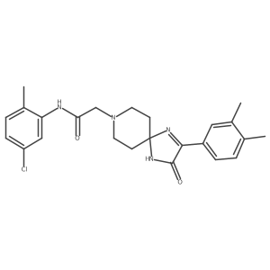 N-(5-chloro-2-methylphenyl)-2-[2-(3,4-dimethylphenyl)-3-oxo-1,4,8-triazaspiro[4.5]dec-1-en-8-yl]acetamide Structure