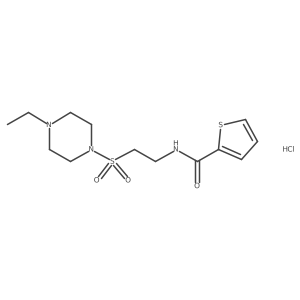 N-(2-((4-ethylpiperazin-1-yl)sulfonyl)ethyl)thiophene-2-carboxamide hydrochloride结构式