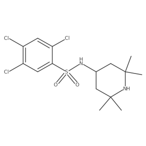 2,4,5-trichloro-N-(2,2,6,6-tetramethylpiperidin-4-yl)benzene-1-sulfonamide结构式