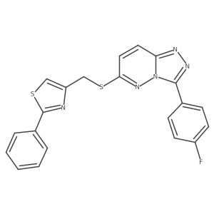 4-(((3-(4-Fluorophenyl)-[1,2,4]triazolo[4,3-b]pyridazin-6-yl)thio)methyl)-2-phenylthiazole Structure