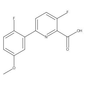 3-Fluoro-6-(2-fluoro-5-methoxyphenyl)picolinic acid Structure