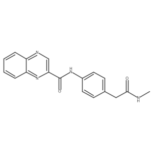 CNC(=O)Cc1ccc(NC(=O)c2cnc3ccccc3n2)cc1结构式