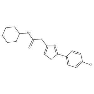 2-(4-Chlorophenyl)-N-cyclohexyl-4-thiazoleacetamide Structure