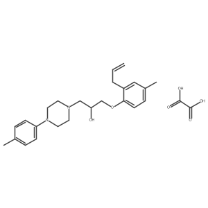 1-(2-Allyl-4-methylphenoxy)-3-(4-(p-tolyl)piperazin-1-yl)propan-2-ol oxalate Structure