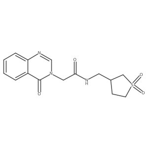 N-((1,1-dioxidotetrahydrothiophen-3-yl)methyl)-2-(4-oxoquinazolin-3(4H)-yl)acetamide结构式