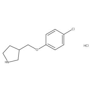 3-[(4-Chlorophenoxy)methyl]pyrrolidine hydrochloride结构式
