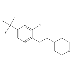 3-Chloro-N-(tetrahydro-2H-pyran-4-ylmethyl)-5-(trifluoromethyl)-2-pyridinamine结构式