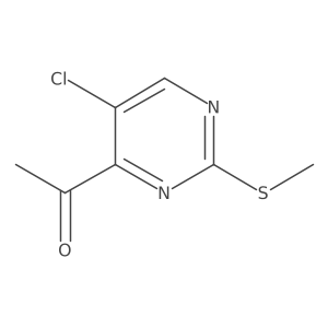 1-(5-Chloro-2-(methylthio)pyrimidin-4-yl)ethanone结构式