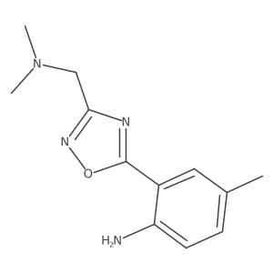 2-(3-((Dimethylamino)methyl)-1,2,4-oxadiazol-5-yl)-4-methylaniline结构式