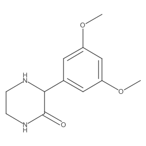 (R)-3-(3,5-Dimethoxyphenyl)piperazin-2-one结构式