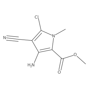 Methyl 3-amino-5-chloro-4-cyano-1-methyl-1H-pyrrole-2-carboxylate结构式