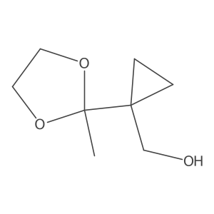 [1-(2-Methyl-1,3-dioxolan-2-yl)cyclopropyl]methanol Structure