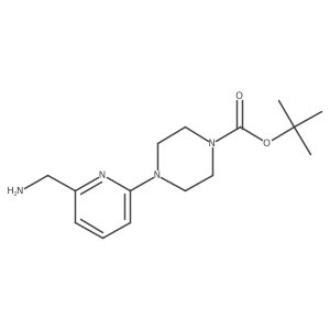 1,1-Dimethylethyl 4-[6-(aminomethyl)-2-pyridinyl]-1-piperazinecarboxylate结构式