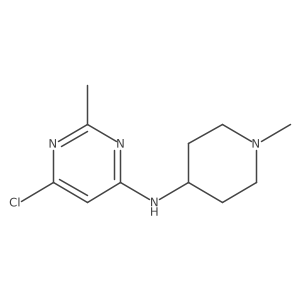 6-chloro-2-methyl-N-(1-methylpiperidin-4-yl)pyrimidin-4-amine结构式