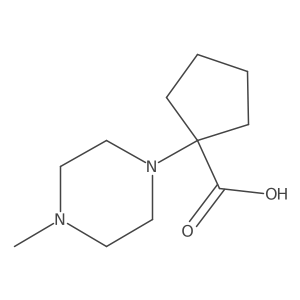 1-(4-Methylpiperazin-1-yl)cyclopentane-1-carboxylic acid Structure