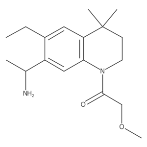 1-[7-(1-amino-ethyl)-6-ethyl-4,4-dimethyl-3,4-dihydro-2H-quinolin-1-yl]-2-methoxy-ethanone Structure