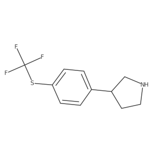 3-{4-[(Trifluoromethyl)sulfanyl]phenyl}pyrrolidine Structure