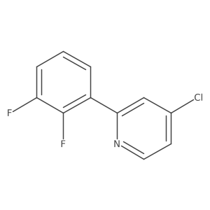 4-Chloro-2-(2,3-difluorophenyl)pyridine结构式