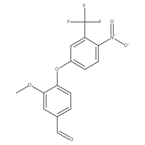 3-Methoxy-4-[4-nitro-3-(trifluoromethyl)phenoxy]benzaldehyde结构式