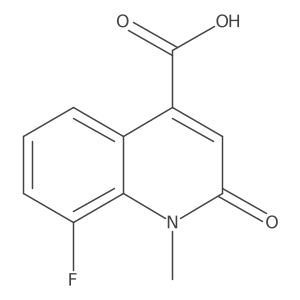 8-Fluoro-1-methyl-2-oxo-1,2-dihydroquinoline-4-carboxylic acid结构式