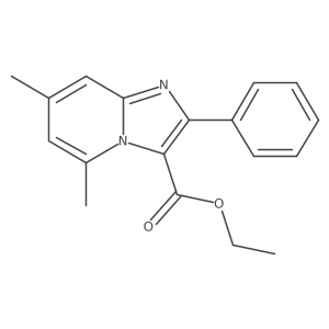 Ethyl 5,7-dimethyl-2-phenylimidazo[1,2-a]pyridine-3-carboxylate Structure