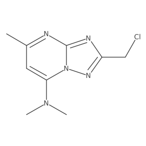 2-(chloromethyl)-N,N,5-trimethyl-[1,2,4]triazolo[1,5-a]pyrimidin-7-amine结构式