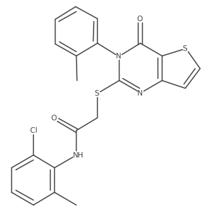 N-(2-chloro-6-methylphenyl)-2-{[3-(2-methylphenyl)-4-oxo-3,4-dihydrothieno[3,2-d]pyrimidin-2-yl]sulfanyl}acetamide Structure