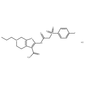 2-(2-((4-Fluorophenyl)sulfonyl)acetamido)-6-propyl-4,5,6,7-tetrahydrothieno[2,3-c]pyridine-3-carboxamide hydrochloride结构式