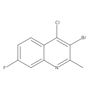 3-Bromo-4-chloro-7-fluoro-2-methylquinoline Structure