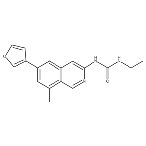 1-Ethyl-3-(6-furan-3-yl-8-methylisoquinolin-3-yl)urea Structure