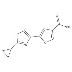 5-(2-Cyclopropylthiazol-4-yl)furan-3-carboxylic acid Structure