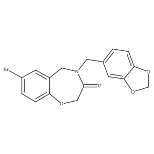 4-(1,3-benzodioxol-5-ylmethyl)-7-bromo-4,5-dihydro-1,4-benzoxazepin-3(2H)-one结构式
