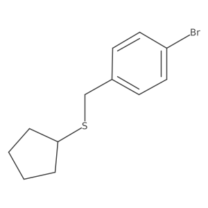 1-Bromo-4-[(cyclopentylsulfanyl)methyl]benzene结构式