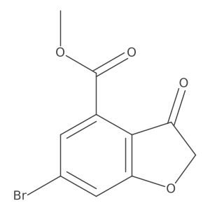 Methyl 6-bromo-3-oxo-2,3-dihydro-1-benzofuran-4-carboxylate结构式