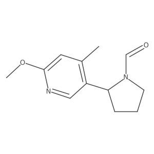 2-(6-Methoxy-4-methylpyridin-3-yl)pyrrolidine-1-carbaldehyde Structure