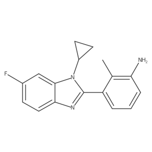 3-(1-cyclopropyl-6-fluoro-1H-1,3-benzodiazol-2-yl)-2-methylaniline结构式